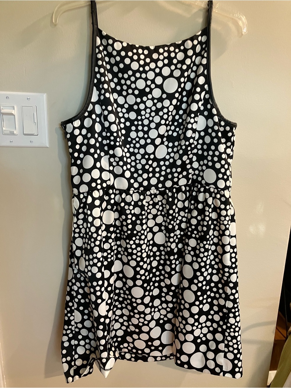 Kensie Black and White Polka Dot Shift coquette boho cute girly